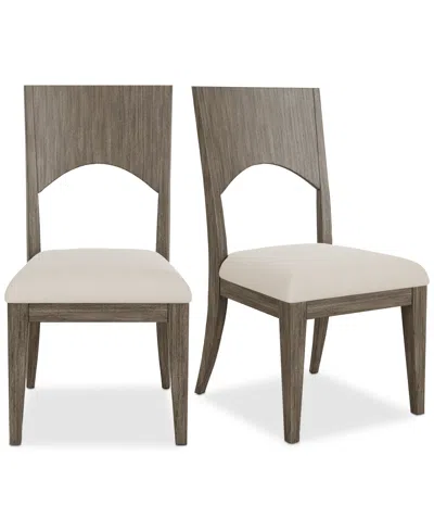Macy's Frandlyn 2pc Side Chair Set In Brown