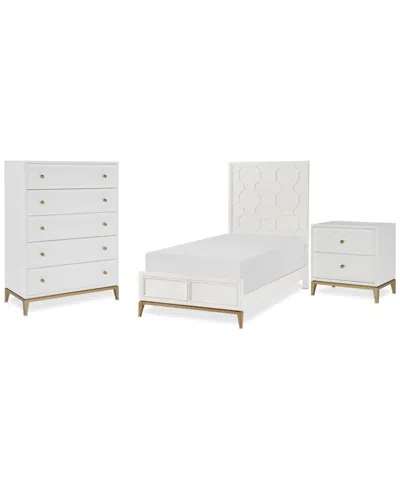 Macy's Chelsea 3-pc. Bedroom Set (full Bed, Chest & Nightstand) In Transparent
