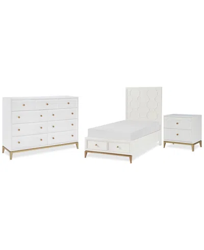Macy's Chelsea 3-pc. Bedroom Set (full Storage Bed, Dresser & Nightstand) In Transparent