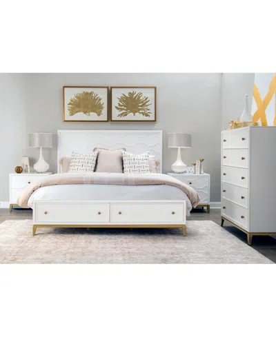 Macy's Chelsea 3-pc. Bedroom Set (king Storage Bed, Chest & Nightstand) In Transparent