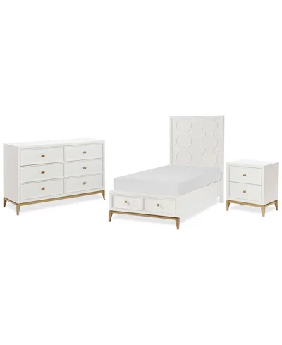 Macy's Chelsea 3-pc. Bedroom Set (twin Storage Bed, Small Dresser & Small Nightstand) In Transparent