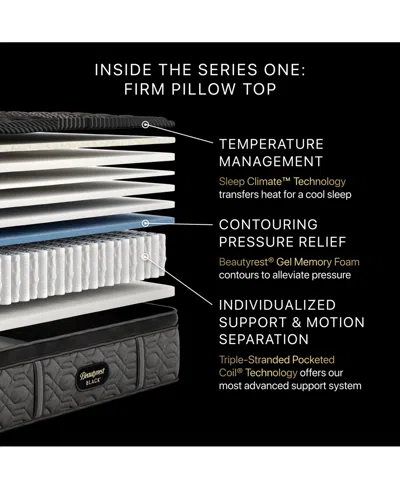 Beautyrest Black Series One 14.25" Firm Pillowtop Mattress Set In Transparent