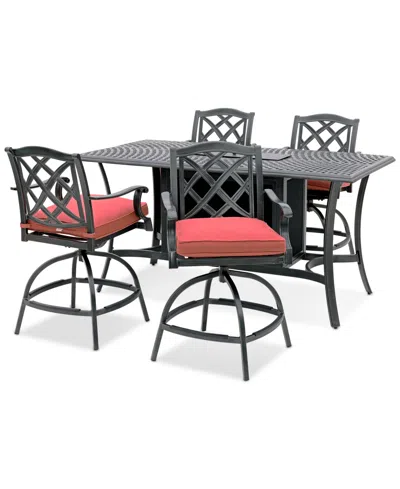 Agio Wythburn 5-pc. Outdoor Bar Height Fire Pit Chat Set, Created For Macys
