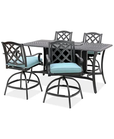 Agio Wythburn 5-pc. Outdoor Bar Height Fire Pit Chat Set, Created For Macys