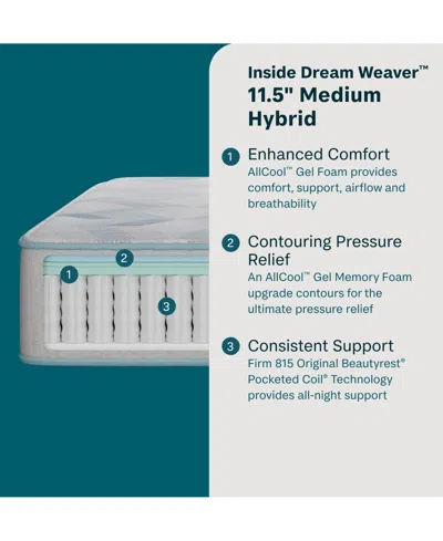 Beautyrest Beautysleep Dream Weaver 11.5" Hybrid Medium Mattress Set In Transparent