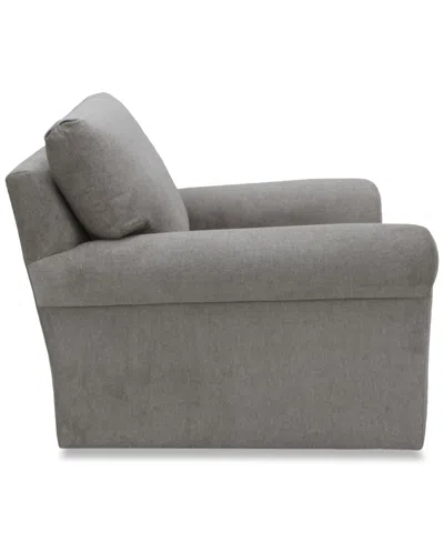 Macy's Reiter Fabric Swivel Arm Chair, Exclusively At  In Gray