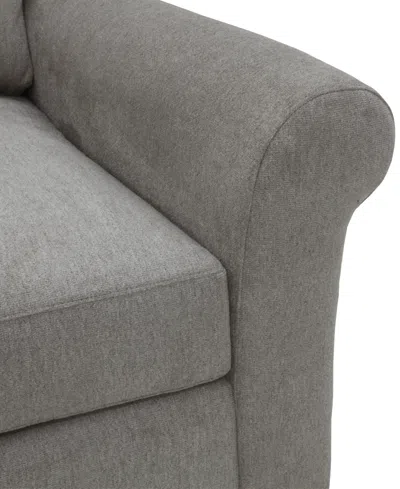 Macy's Reiter Fabric Swivel Arm Chair, Exclusively At  In Gray