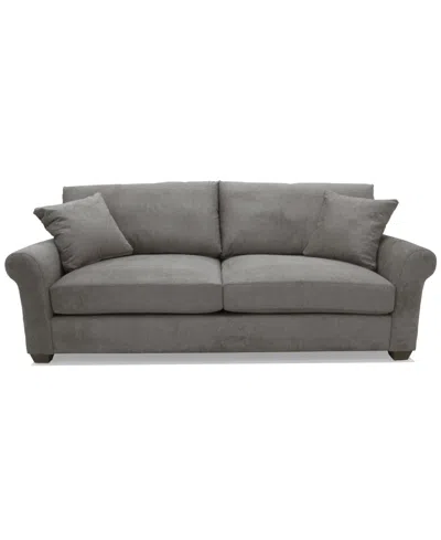 Macy's Reiter Fabric Sofa, Exclusively At  In Gray