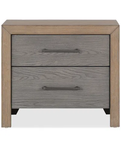 Macy's Portmore 3pc California King Set (panel Bed, Dresser & 2-drawer Nightstand With Soft Close Drawers), In Brown