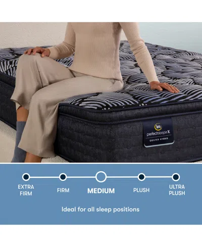 Serta Perfect Sleeper X Lexton Medium Pillow Top 14.25" Quilted Hybrid Mattress Set- Twin Xl In Transparent