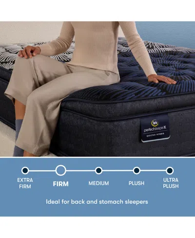 Serta Perfect Sleeper X Max Firm Pillow Top 15.25" Quilted Hybrid Mattress Set In Transparent