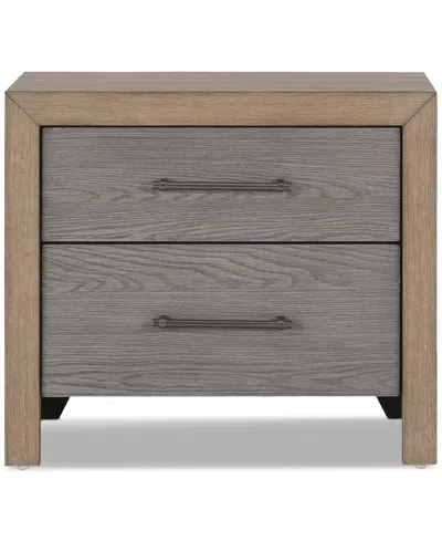 Macy's Portmore 3pc California King Storage Set (upholstered Bed, Chest & 2-drawer Nightstand With Soft Clo In Brown