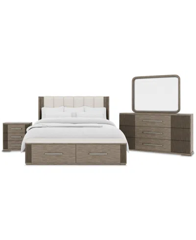 Macy's Frandlyn 3-pc. Queen Bedroom Set (storage Bed, Dresser & Nightstand) In Brown