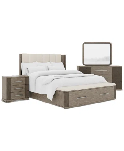 Macy's Frandlyn 3-pc. Queen Bedroom Set (storage Bed, Dresser & Nightstand) In Brown