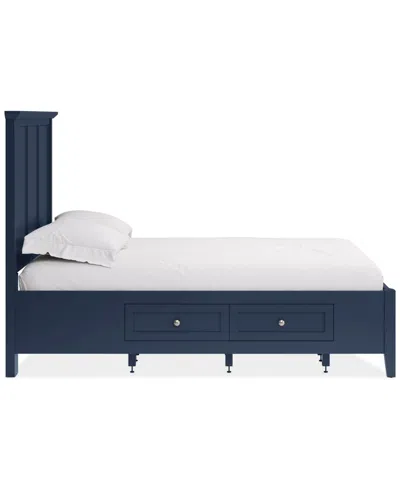 Macy's Hedworth Full Storage Bed In Blue