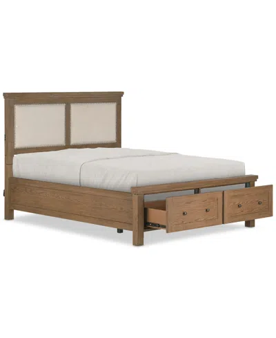 Macy's Alverton Queen Upholstered Storage Bed, Created For  In Transparent