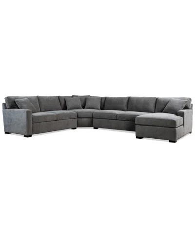Macy's Radley 4-pc. Fabric Sleeper Sectional Sofa, Exclusively At  In Gray