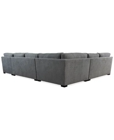 Macy's Radley 4-pc. Fabric Sleeper Sectional Sofa, Exclusively At  In Gray