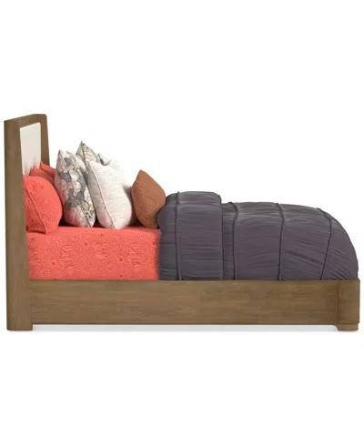 Macy's Nordic Queen Upholstered Bed In Brown