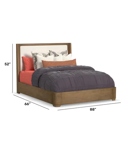 Macy's Nordic Queen Upholstered Bed In Brown