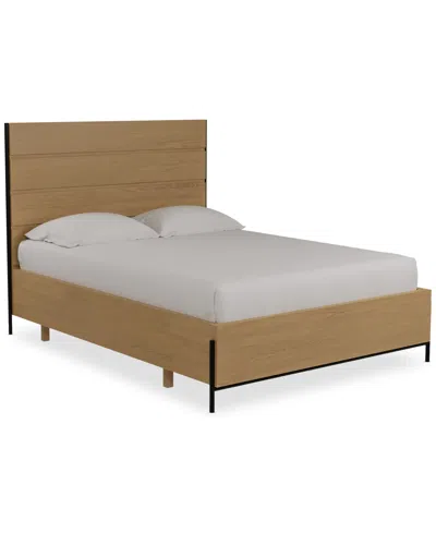 Macy's Linstead Twin Panel Bed, Created For  In Brown