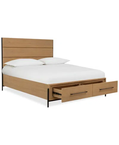 Macy's Linstead Full Panel Storage Bed, Created For  In Brown
