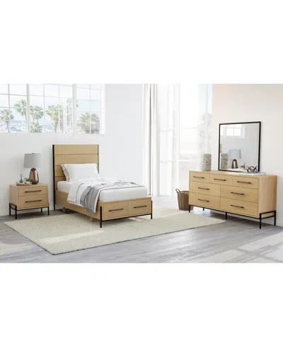 Macy's Linstead 3-pc. Twin Panel Storage Set (bed, Dresser & Nightstand), Created For  In Transparent