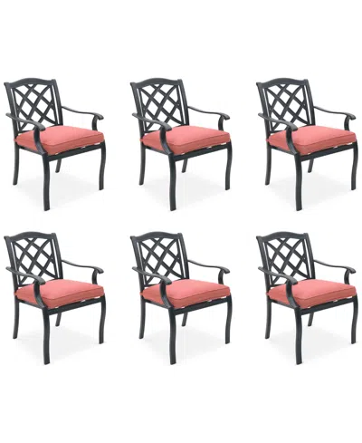 Agio Wythburn Mix And Match Lattice Outdoor Dining Chairs, Set Of 6, Created For Macy's