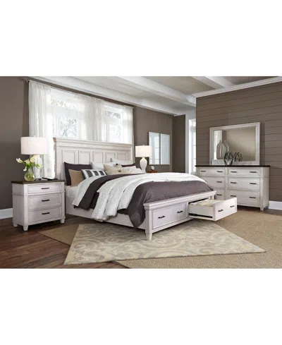 Macy's Dawnwood 3-pc. Queen Storage Set (bed, Dresser & 2-drawer Nightstand) In White