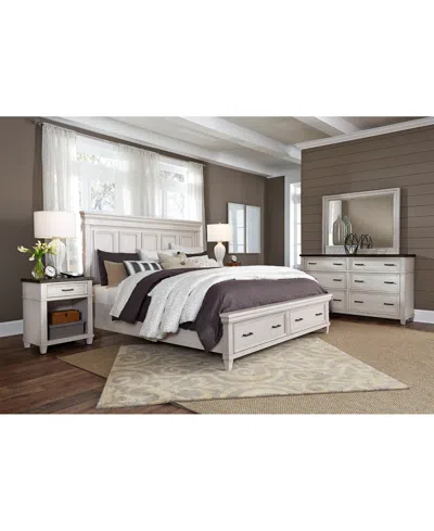 Macy's Dawnwood 3-pc. Queen Storage Set (bed, Dresser & 1-drawer Nightstand) In White