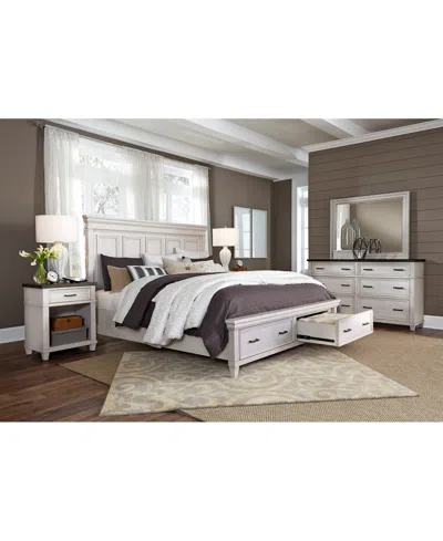 Macy's Dawnwood 3-pc. Queen Storage Set (bed, Dresser & 1-drawer Nightstand) In White