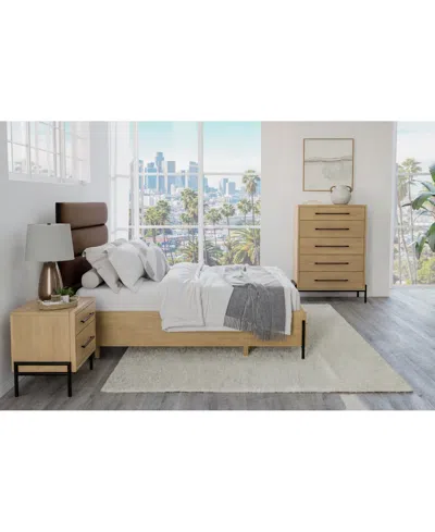 Macy's Linstead 3-pc. California King Upholstered Storage Set (bed, Chest & Nightstand), Created For  In Transparent