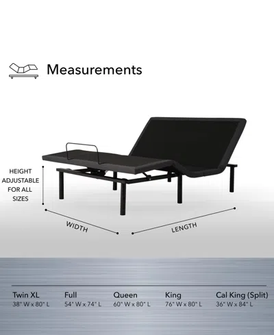 Serta Beautyrest Baselogic Silver Adjustable Base In Transparent