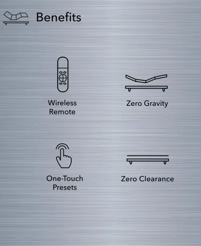 Serta Beautyrest Baselogic Silver Adjustable Base In Transparent