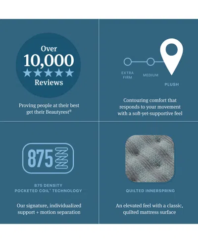 Beautyrest Level One 13.75" Plush Tight Top Mattress In Transparent