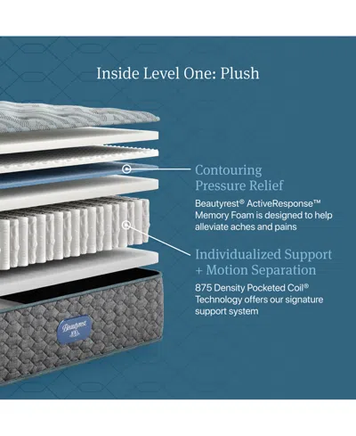 Beautyrest Level One 13.75" Plush Tight Top Mattress In Transparent