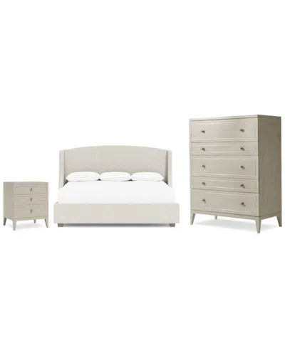 Bernhardt Cornelia 3-pc. Queen Set (bed, Chest & 24" Nightstand) In Sand
