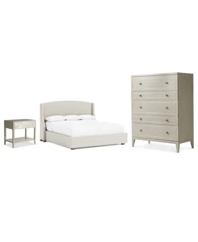 Bernhardt Cornelia 3-pc. Queen Set (bed, Chest & Accent Nightstand) In Sand