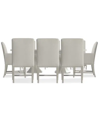 Bernhardt Cornelia 9-pc. Dining Set (rectangular Table, 6 Side Chairs & 2 Arm Chairs) In Transparent