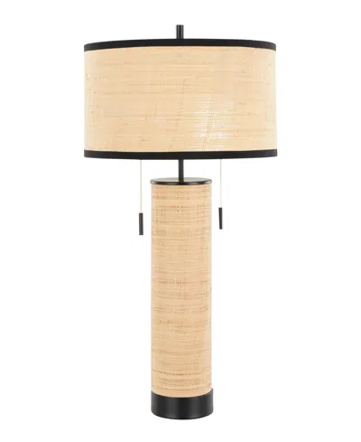Lumisource 29" Rattan Cylinder Table Lamp