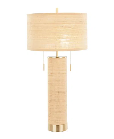 Lumisource 29" Rattan Cylinder Table Lamp