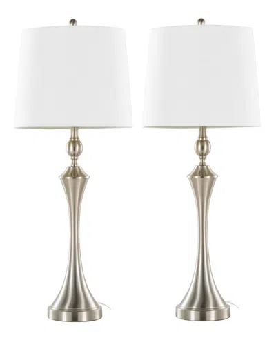 Lumisource 30" Metal Flint Table Lamp, Set Of 2 In Multi