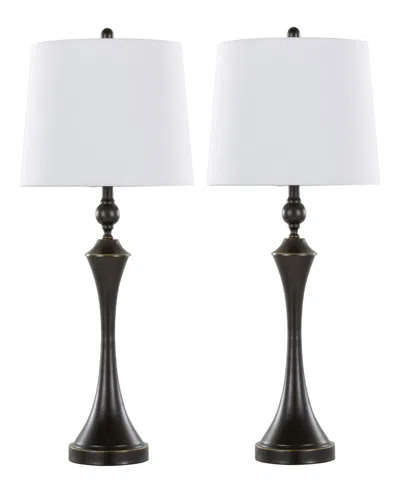 Lumisource 30" Metal Flint Table Lamp, Set Of 2 In Multi