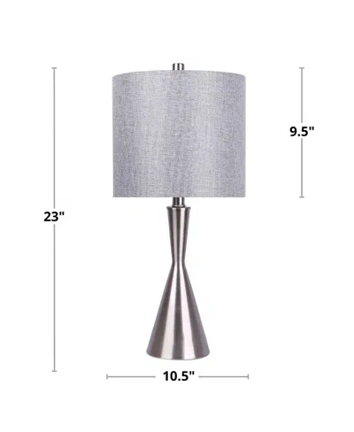 Lumisource 23" Metal Gemma Contemporary Table Lamp, Set Of 2 In Silver