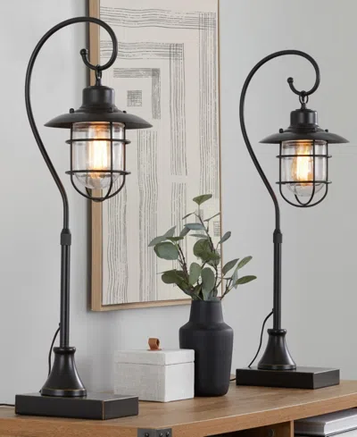 Lumisource 33" Metal Landen Contemporary Task Lamp, Set Of 2 In Black