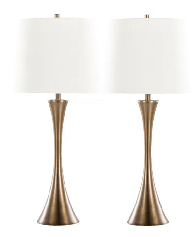 Lumisource 29" Metal Lenuxe Contemporary Table Lamp, Set Of 2