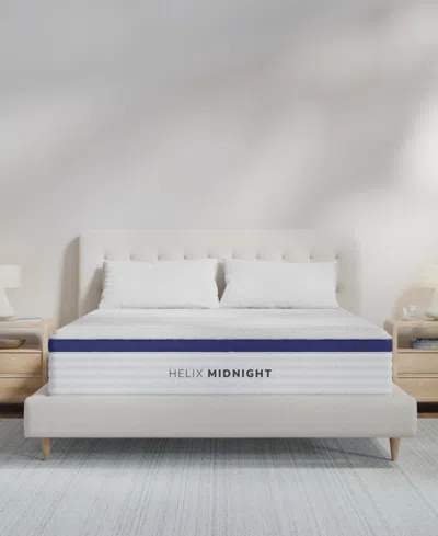 Helix Brooklyn Bedding  Midnight 11.5" Medium Firm Tight Top Mattress In A Box In Transparent