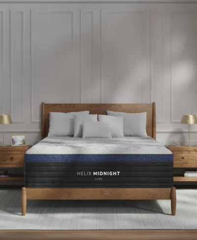 Helix Brooklyn Bedding  Midnight Luxe 13.5" Medium Firm Euro Pillow Top Mattress In A Box In Transparent