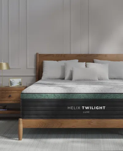 Helix Brooklyn Bedding  Twilight Luxe 13.5" Firm Euro Pillow Top Mattress In A Box In Transparent