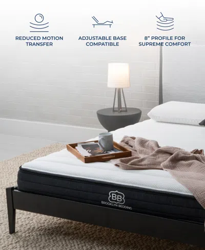 Brooklyn Bedding Select 8" Gel Memory Foam Hybrid Cushion Firm Tight Top Mattress In A Box In Transparent